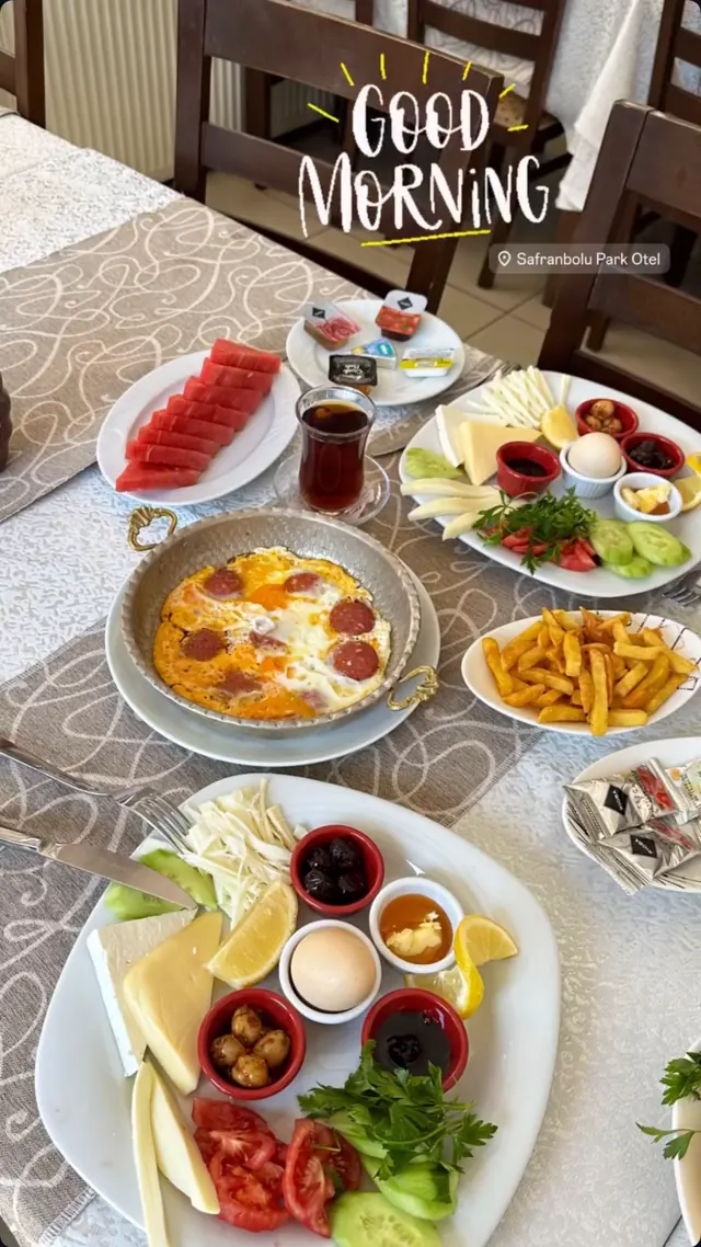 Safranbolu Park Hotel kahvaltı tabağı sunumu