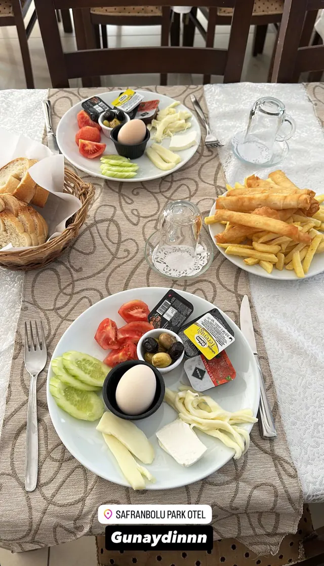 Safranbolu Park Hotel kahvaltı tabağı