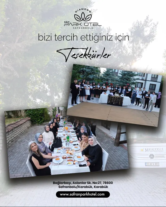Safranbolu otel organizasyon teşekkür karesi